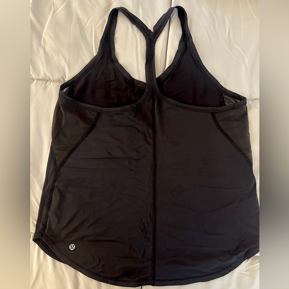 Lululemon black tank top, size 10